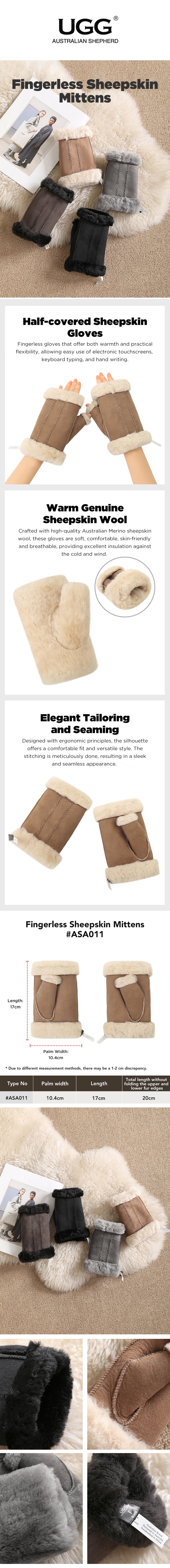 AUSTRALIAN SHEPHERD® Fluffy Fingerless Mittens