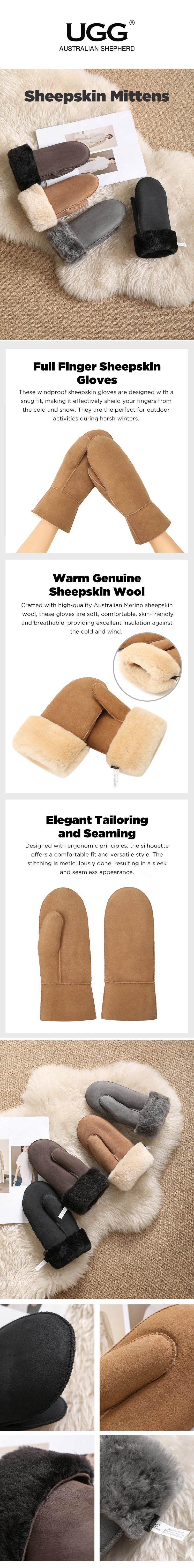 AUSTRALIAN SHEPHERD® Fluffy Wool Mittens