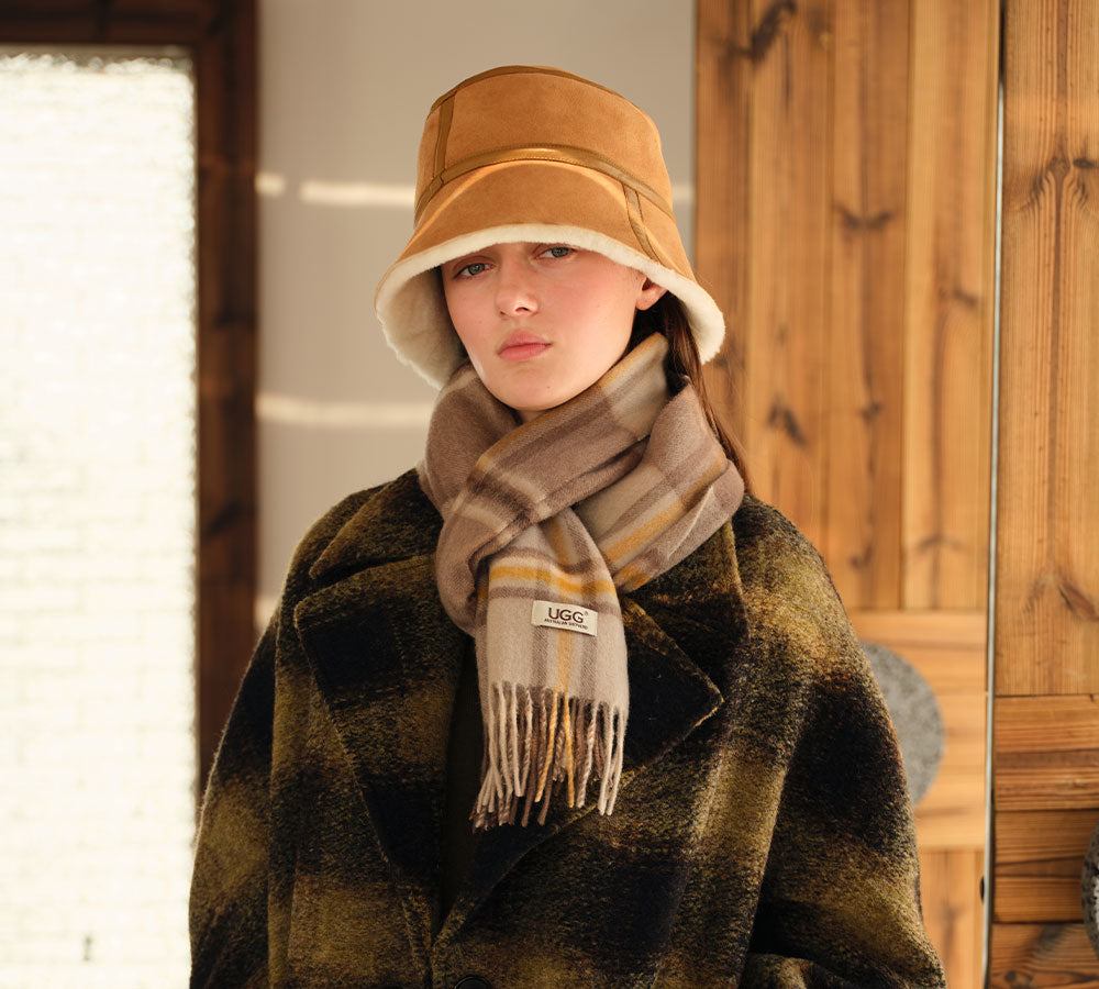 AUSTRALIAN SHEPHERD® Fluffy Bucket Patchwork Hat