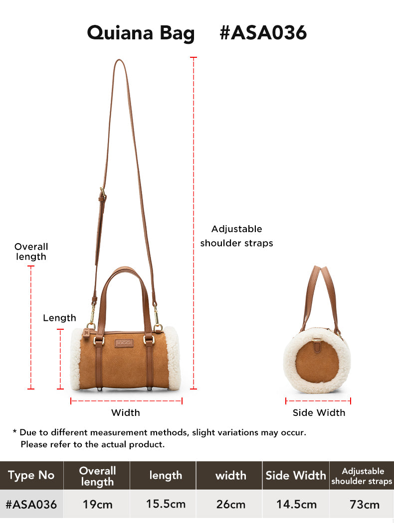 AUSTRALIAN SHEPHERD® Women Hand Carry  Over Shoulder Zip Quiana Bag size chart