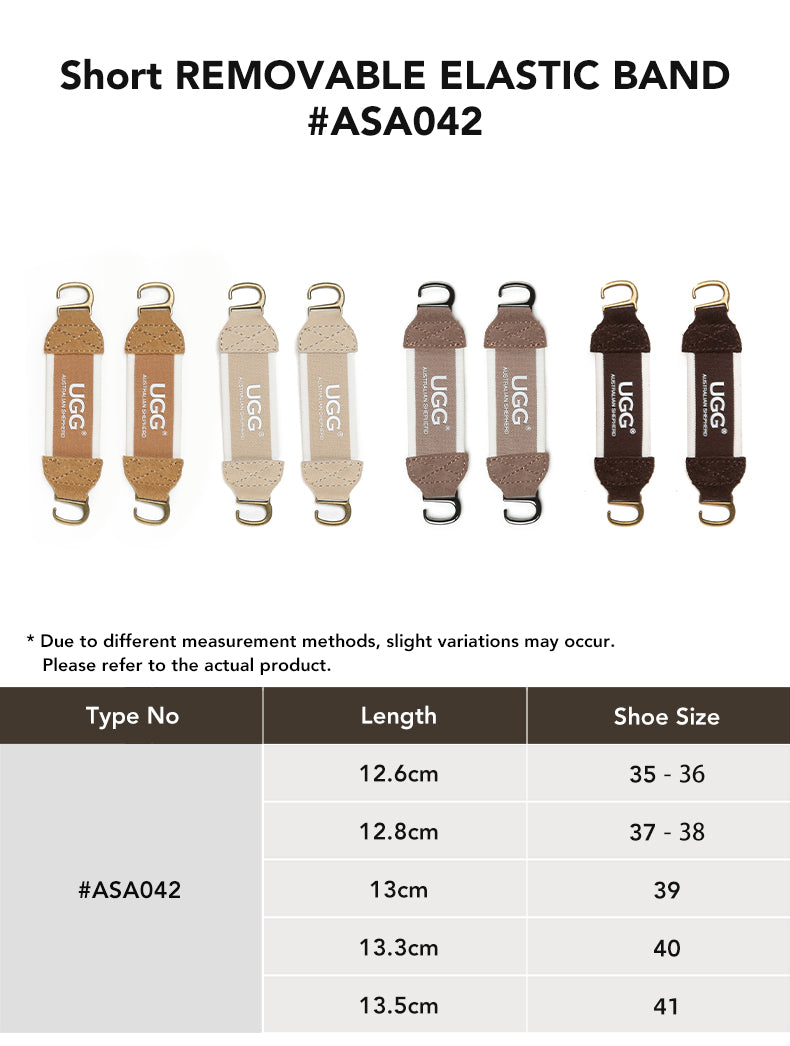 AUSTRALIAN SHEPHERD® Slippers Removable Elastic Metal Connection Band Short size chart