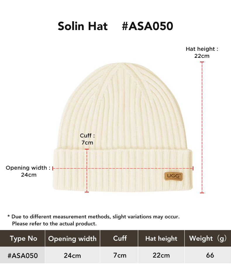 AUSTRALIAN SHEPHERD® Wool Cashmere Blend Beanie Solin size chart