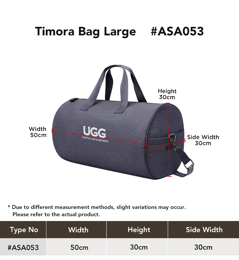 AUSTRALIAN SHEPHERD® Large Canvas Travel Bag Timora size chart