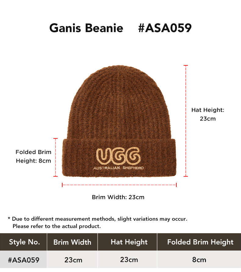 AUSTRALIAN SHEPHERD® UGG Beanie Ganis size chart