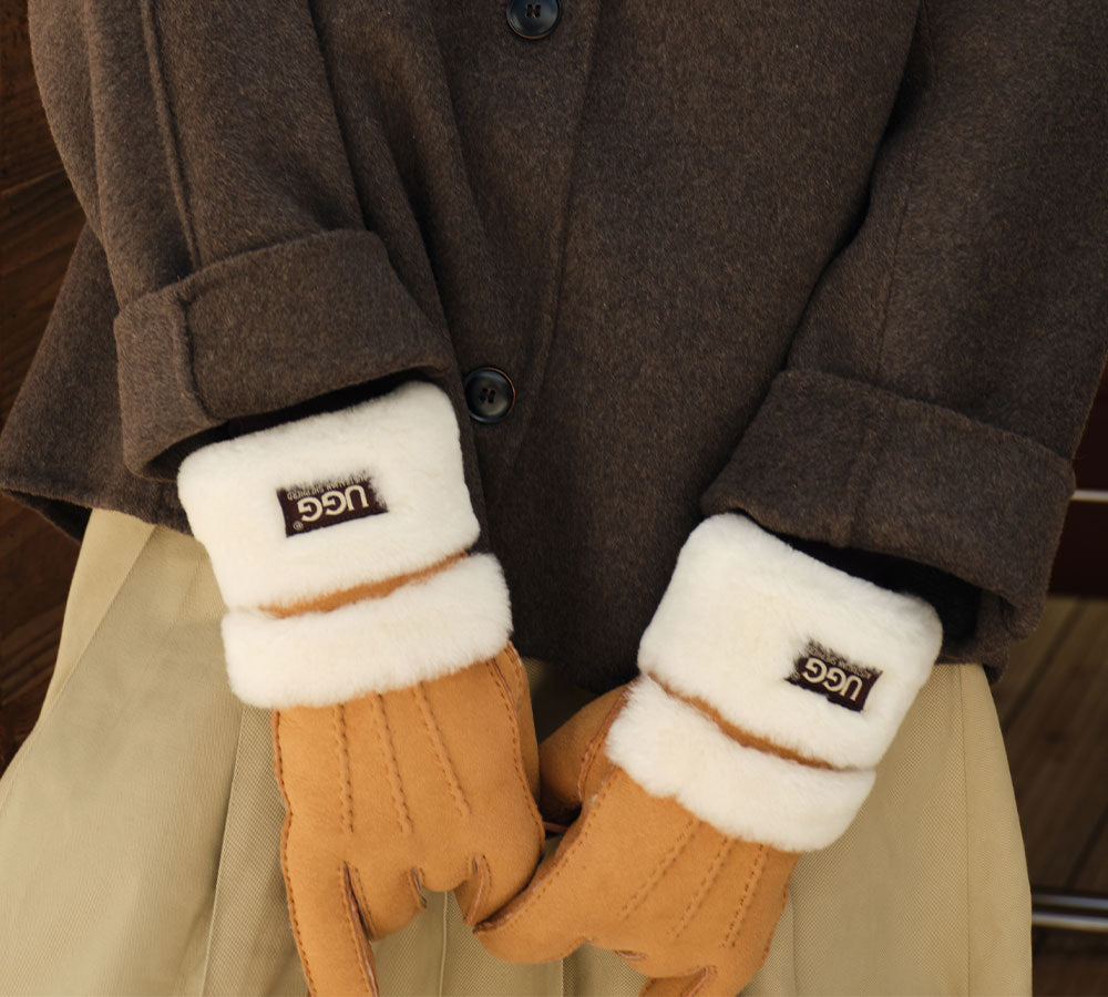 AUSTRALIAN SHEPHERD® Fluffy Shearling Gloves Puni
