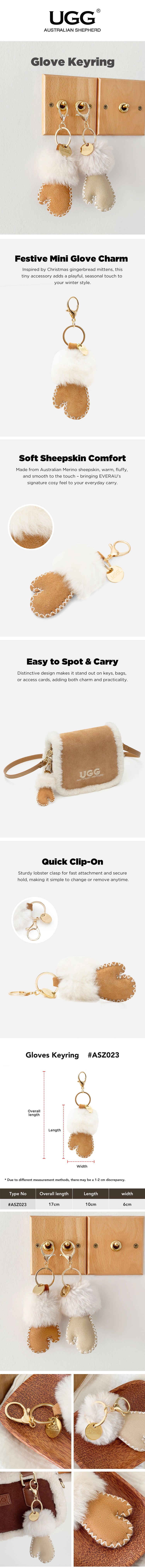 AUSTRALIAN SHEPHERD® UGG Glove Fluffy  Keyring