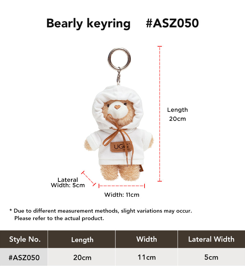 AUSTRALIAN SHEPHERD® UGG Bearly Keyring size chart