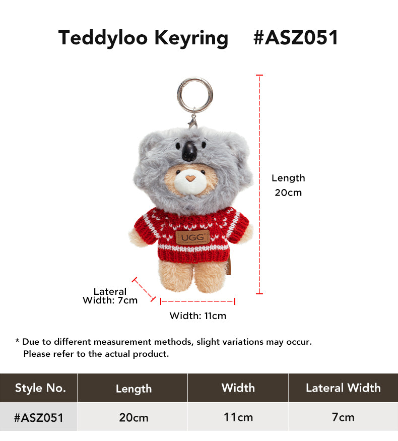AUSTRALIAN SHEPHERD® UGG Teddyloo Keyring size chart