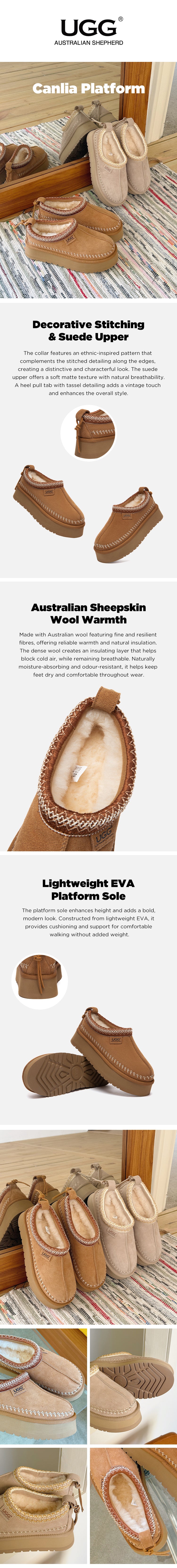 AUSTRALIAN SHEPHERD® UGG Slippers Platform Tazzy Canlia
