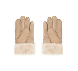 AUSTRALIAN SHEPHERD® Leather Fluffy Sheepskin Wool Stitching Gloves - UGG EXPRESS