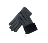 AUSTRALIAN SHEPHERD® Leather Fluffy Sheepskin Wool Stitching Gloves - UGG EXPRESS