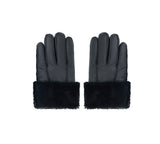 AUSTRALIAN SHEPHERD® Leather Fluffy Sheepskin Wool Stitching Gloves - UGG EXPRESS