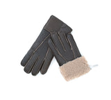 AUSTRALIAN SHEPHERD® Leather Fluffy Sheepskin Wool Stitching Gloves - UGG EXPRESS