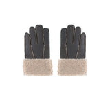 AUSTRALIAN SHEPHERD® Leather Fluffy Sheepskin Wool Stitching Gloves - UGG EXPRESS