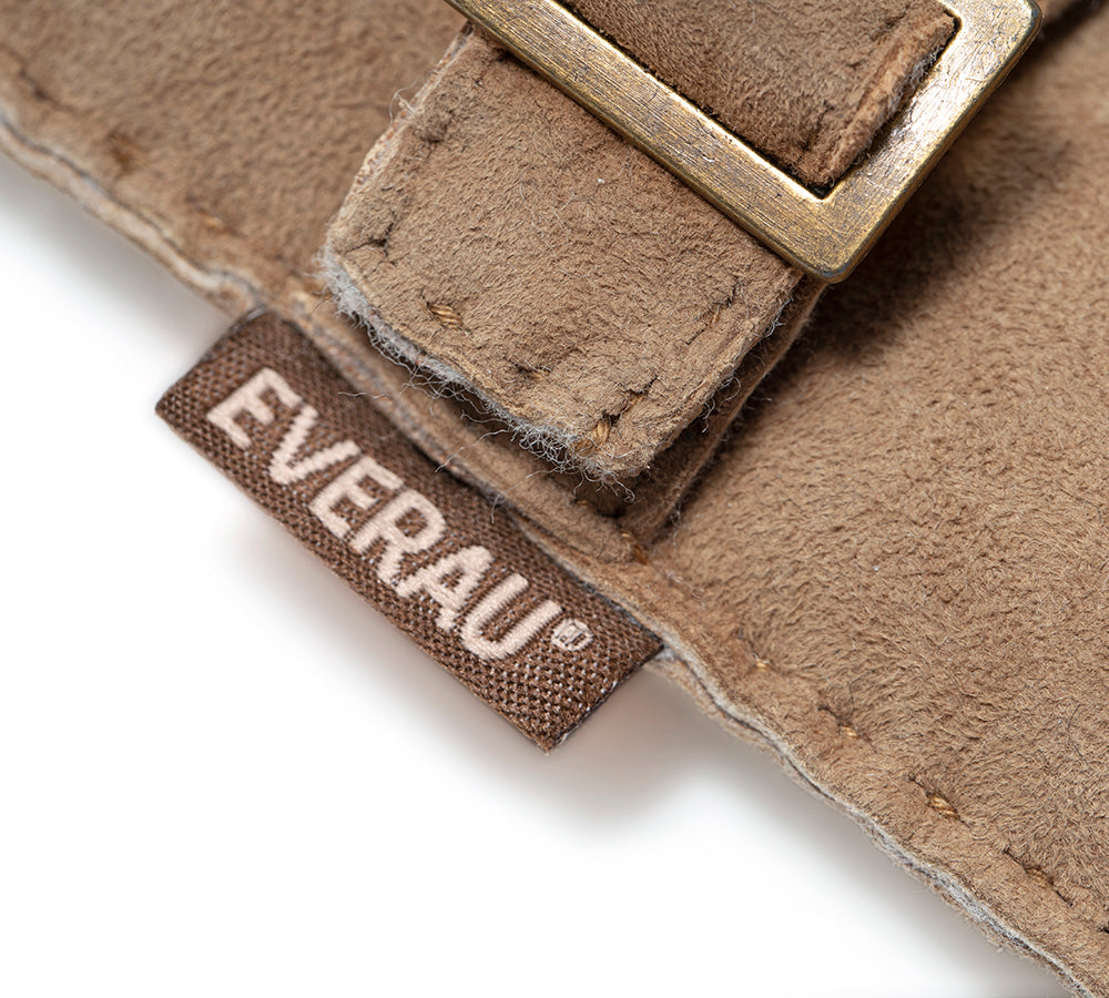 EVERAU® Fluffy Adjustable Strap Buckle Gloves Shea