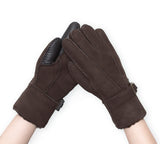 EVERAU® Fluffy Sheepskin Wool Adjustable Strap Buckle Gloves Shea