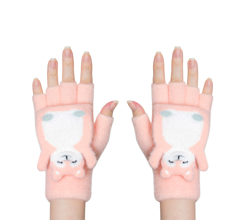 EVERAU® Fingerless Ultra Plush Knit Bearling Gloves