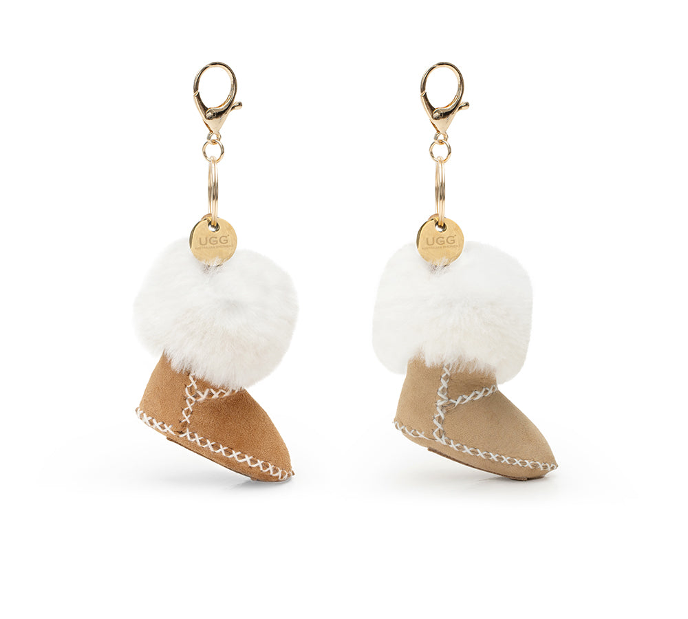 AUSTRALIAN SHEPHERD® UGG Boot Fluffy Sheepskin Wool Keyring Boris UGG AUSTRALIAN SHEPHERD