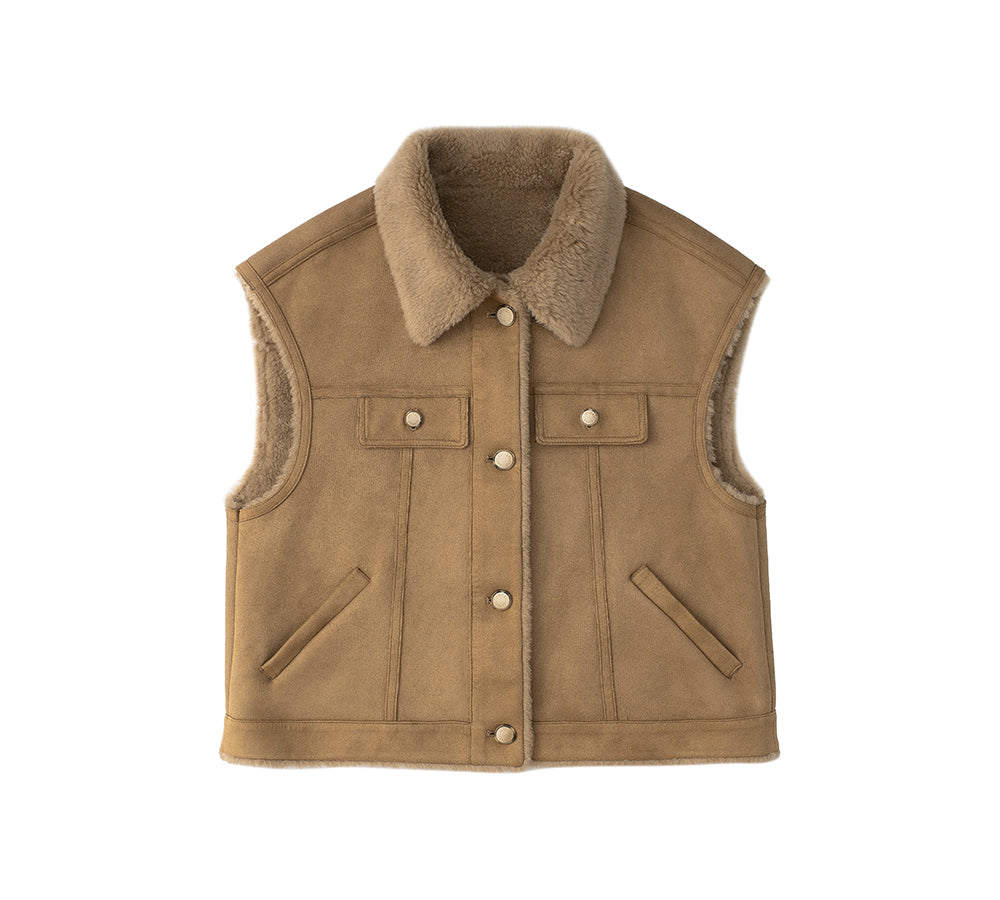 EVERAU® Fluffy Sleeveless Vest Warda