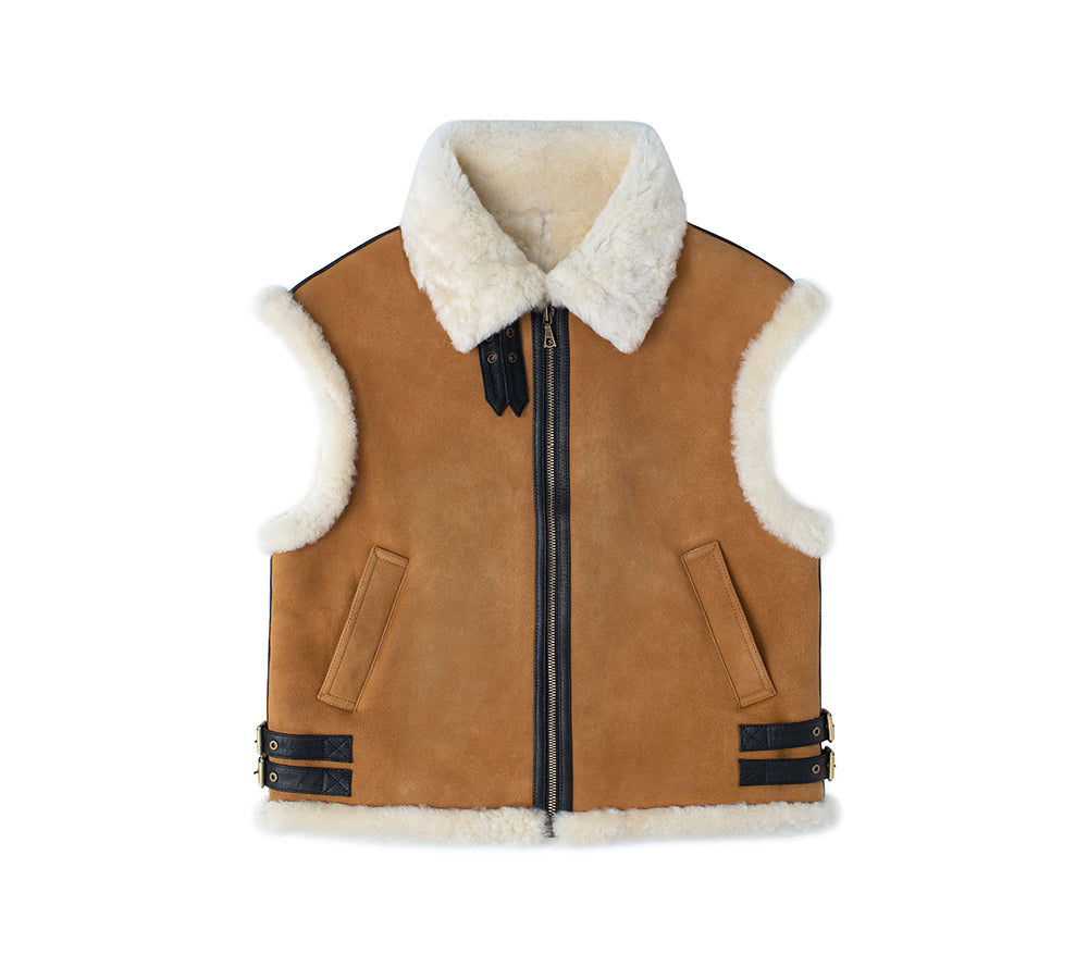 EVERAU® Fluffy Zip Sleeveless Vest Dale