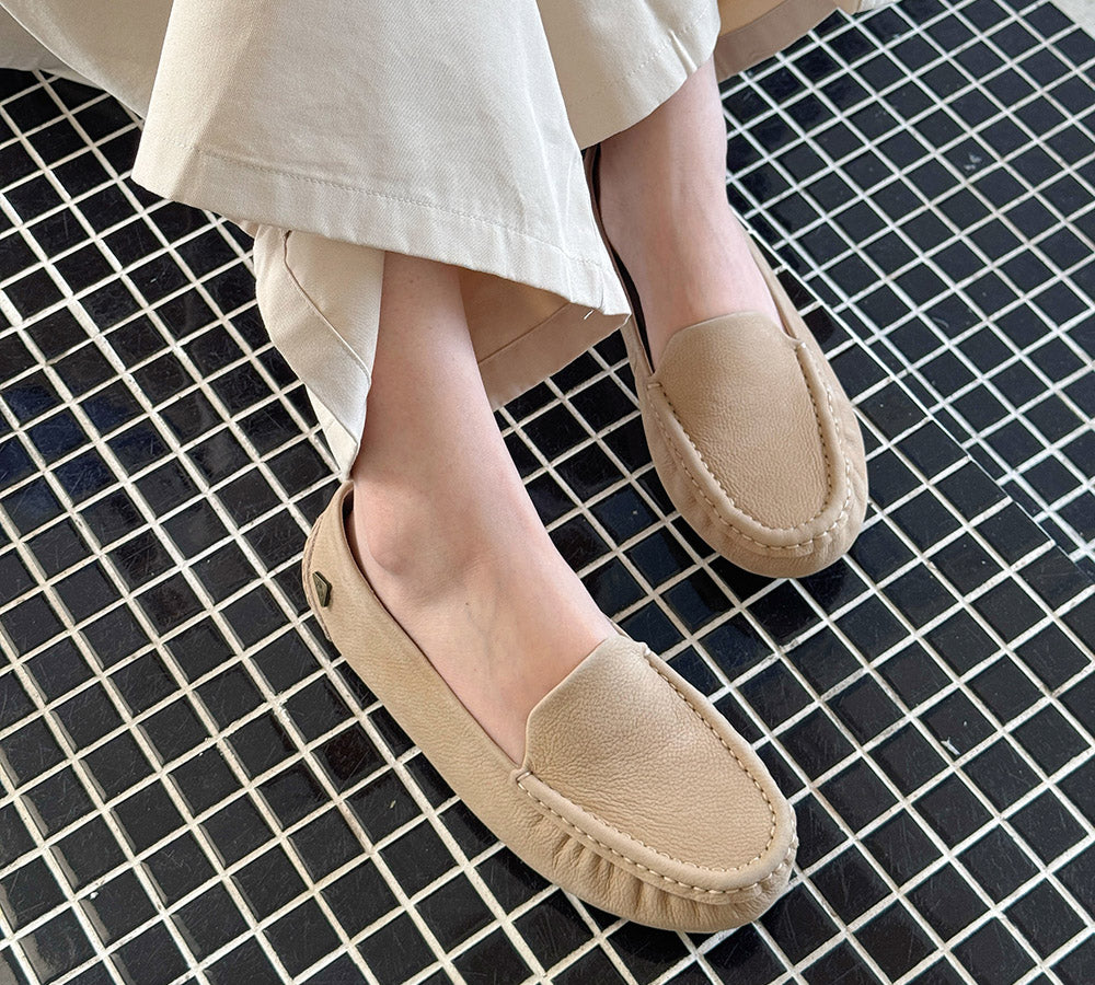 EVERAU® Women Suede Leather Moccasins Chic Soft Driving Loafers Morris EVERAU