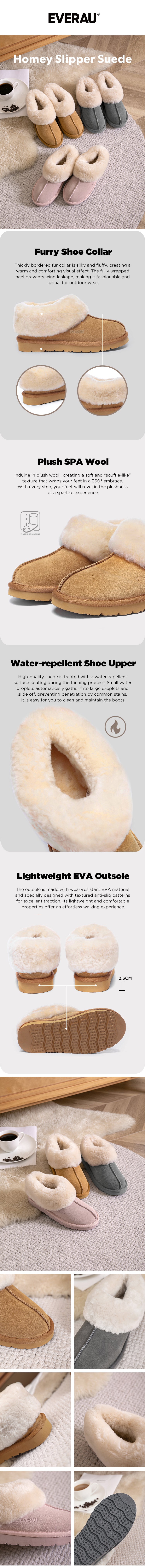 EVERAU® UGG Slippers Unisex Homey