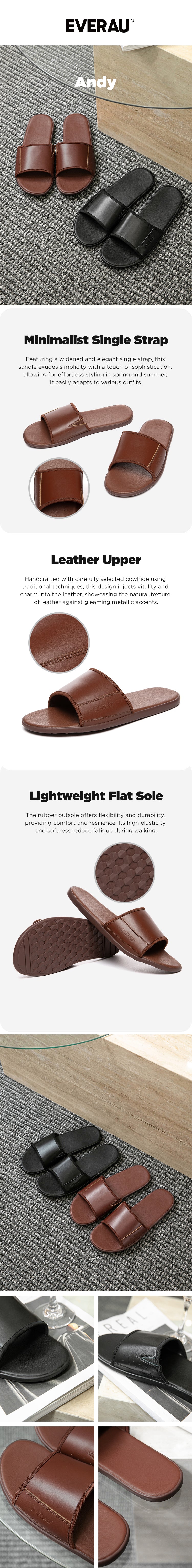 EVERAU® Men Ultra Soft Slides Andy