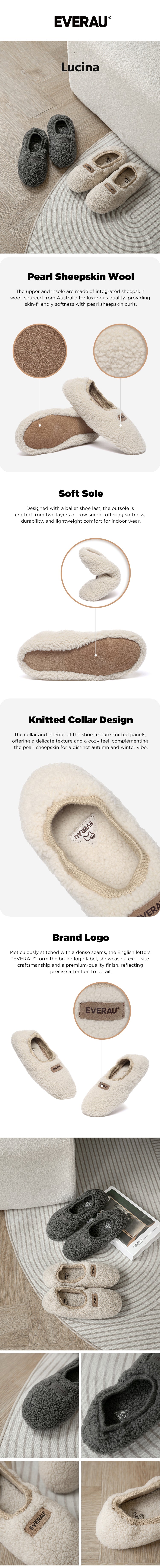 EVERAU® UGG Slippers Women Curly  Elastic Lucina