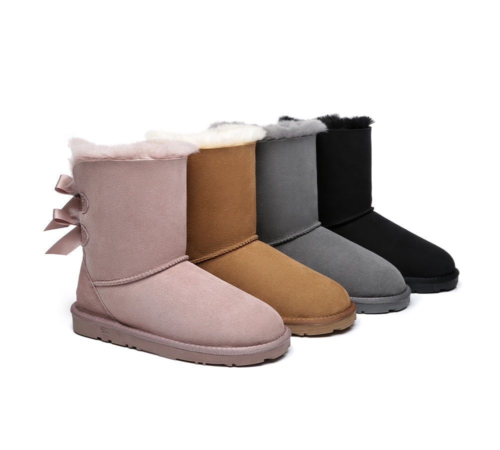 EVERAU® UGG Boots Women Short Back Bow EVERAU