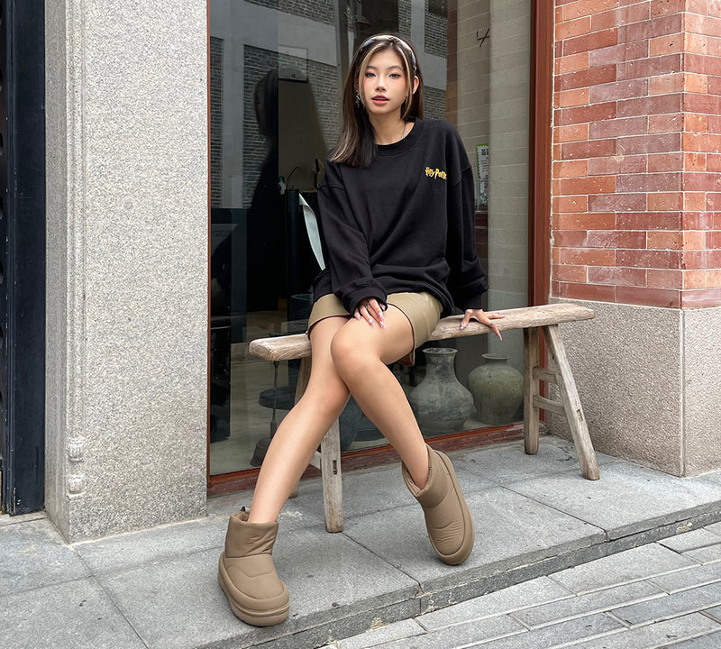 EVERAU® UGG Boots Women Sheepskin Wool Waterproof Ankle Dobra - UGG EXPRESS