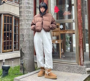 EVERAU® UGG Boots Women  Shearling Lined Ankle Platform Schunck