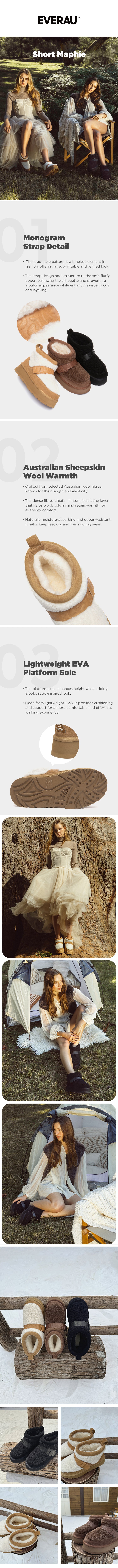 EVERAU® UGG Boots Women Short Maphie
