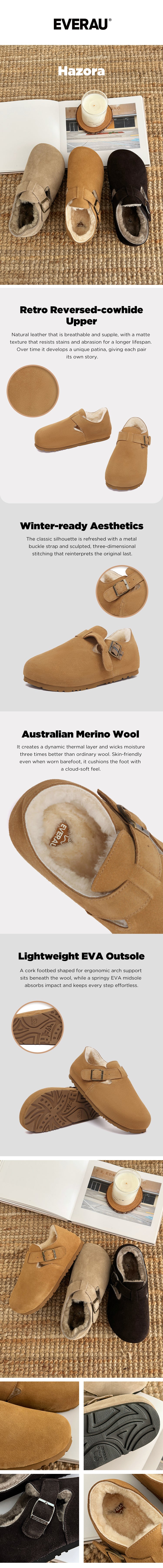 EVERAU® UGG Slippers Clogs Hazora