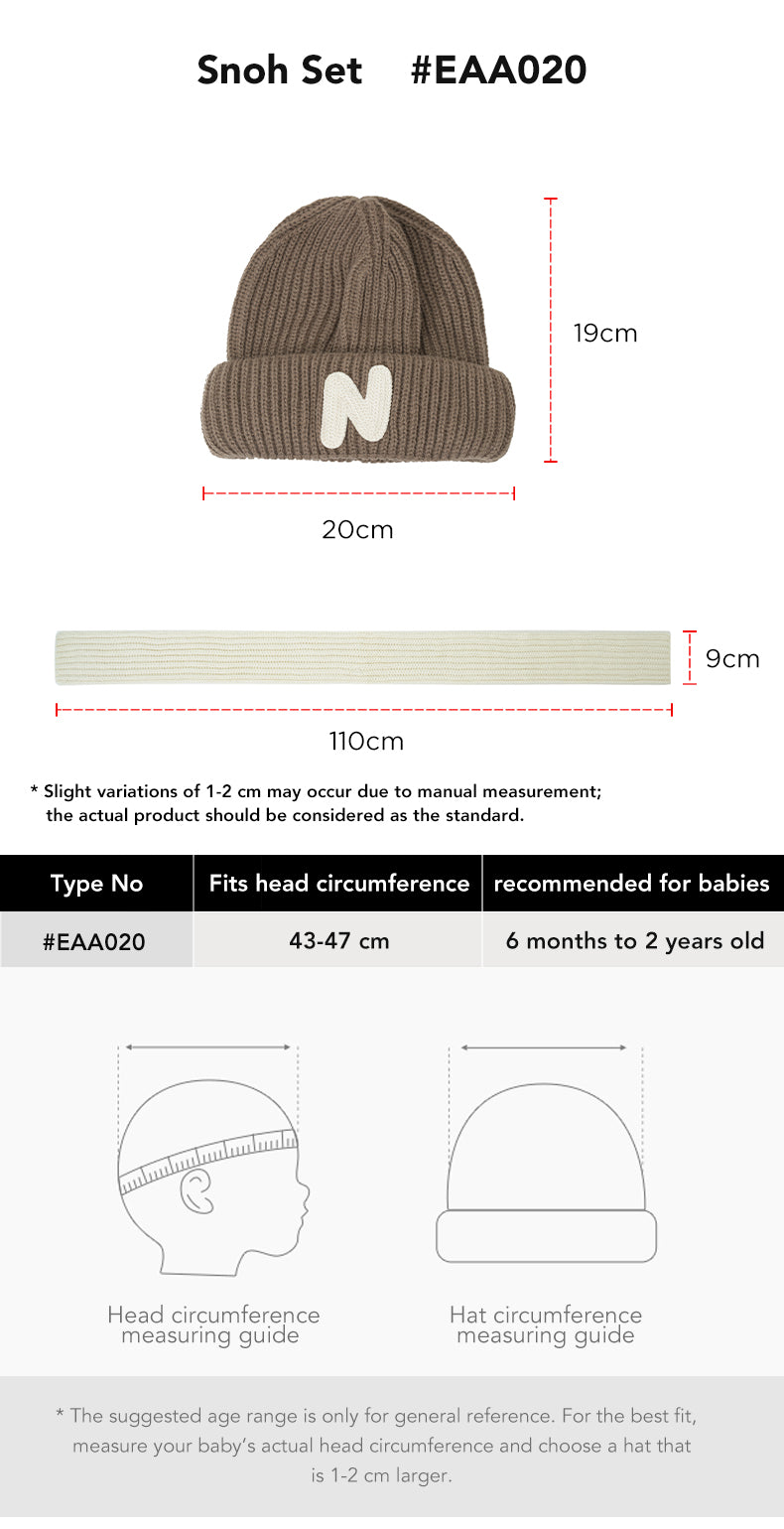 EVERAU® Kids Gift Set Snoh size chart