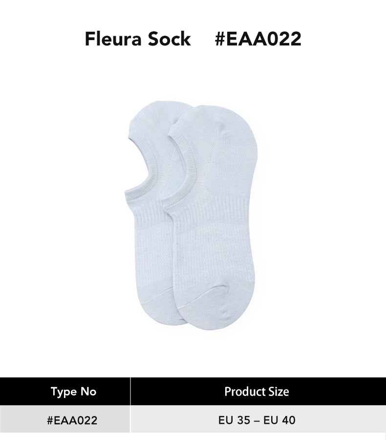 EVERAU® Cotton Shallow Mouth Fleura Socks One Pair size chart