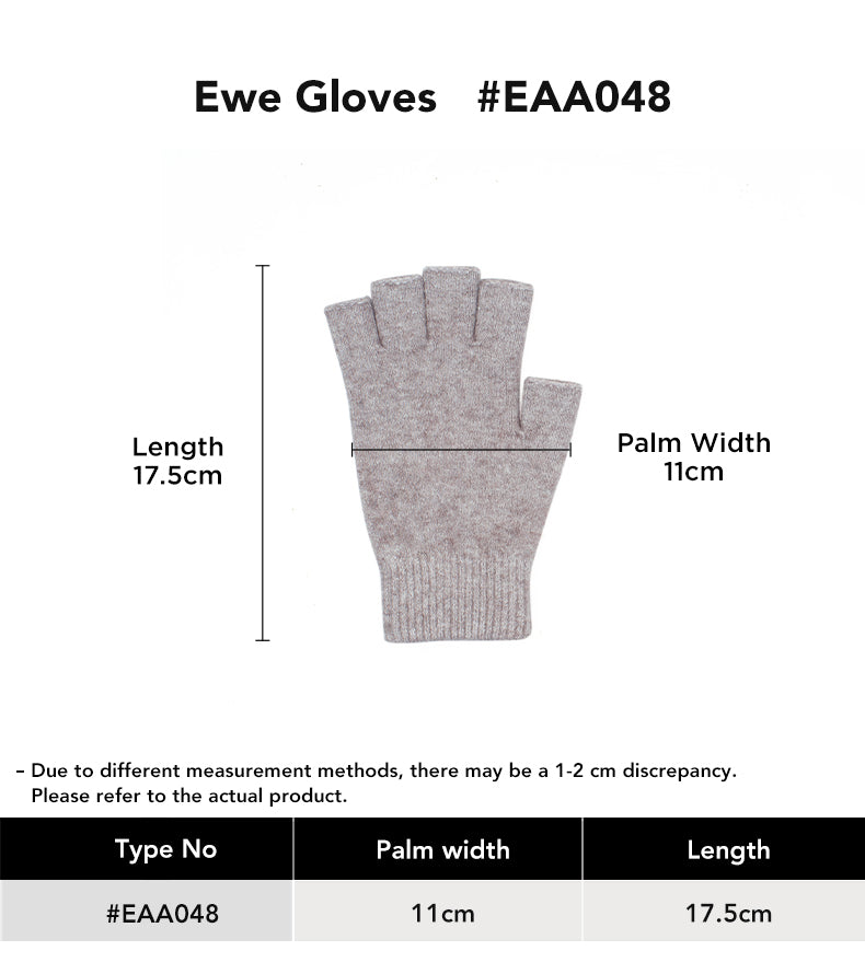 EVERAU® Knitted Merra Gloves size chart
