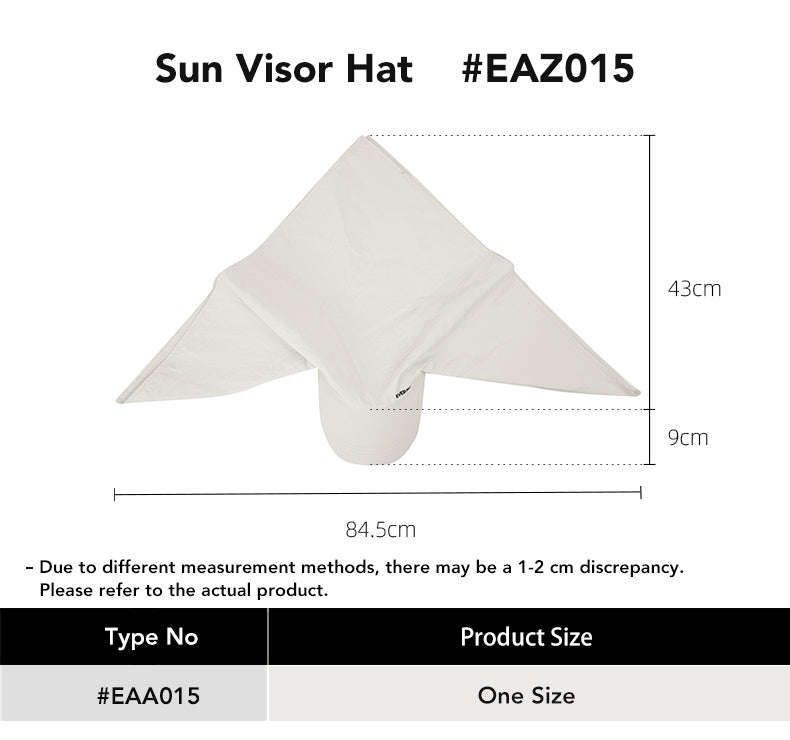 EVERAU® Adjustable Cap Sun Protection Visor Bucket Hat size chart