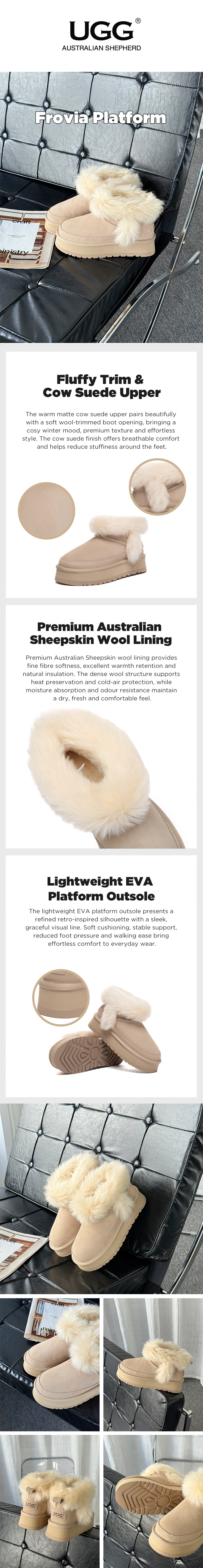 AUSTRALIAN SHEPHERD® UGG Boots Women Platform Frovia