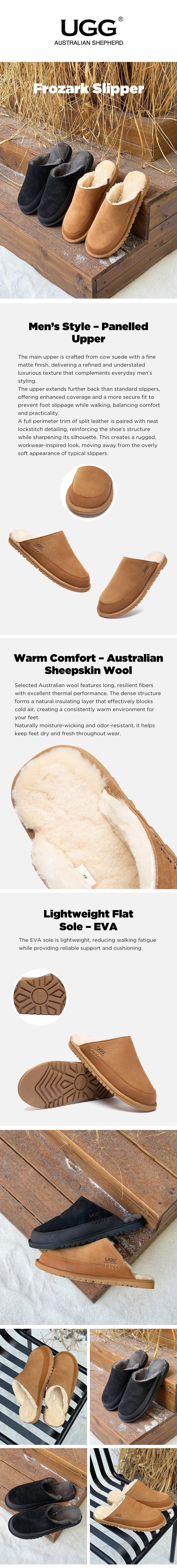 AUSTRALIAN SHEPHERD® UGG Slippers Men Frozark