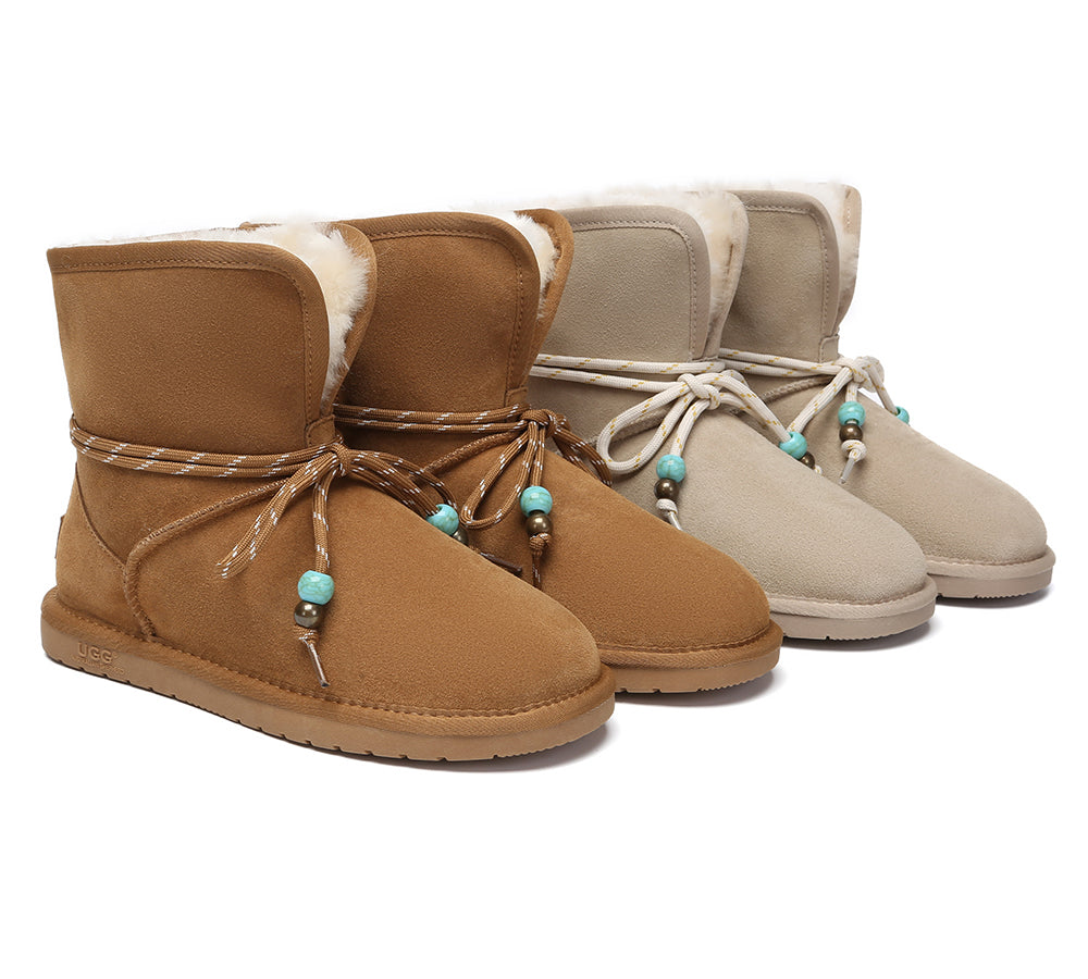 AUSTRALIAN SHEPHERD® UGG Women Sheepskin Wool Lace Up Fashion Boots Carlos UGG AUSTRALIAN SHEPHERD