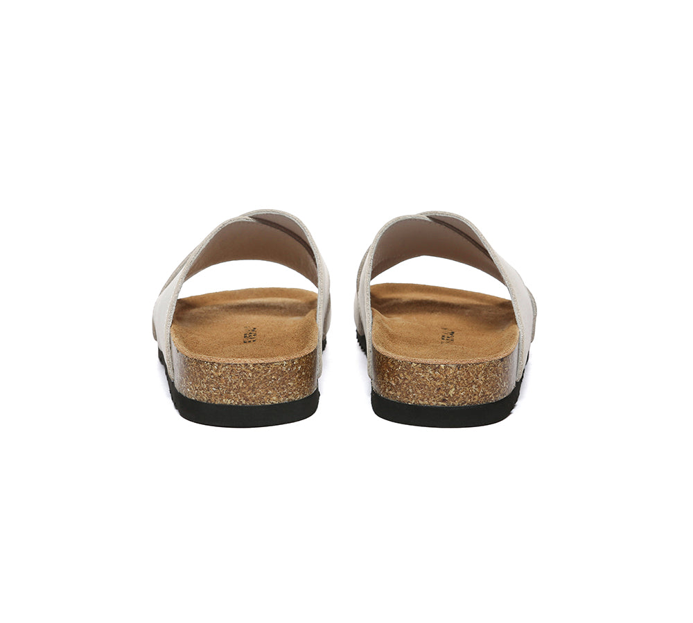 EVERAU® Women Slides Leather Crossover Croia
