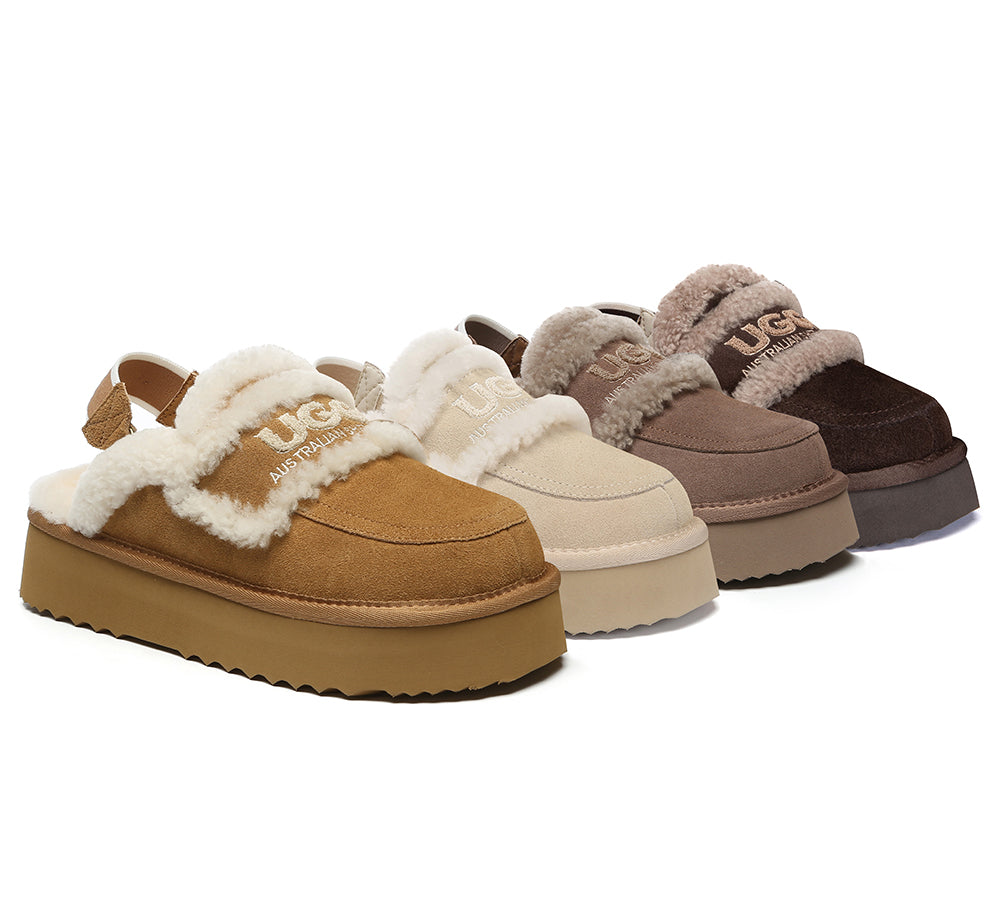 AUSTRALIAN SHEPHERD® 2-Way Style UGG Slippers Women Removable Strap Slingback Platform Rilee UGG AUSTRALIAN SHEPHERD