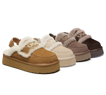 AUSTRALIAN SHEPHERD® 2-Way Style UGG Slippers Women Removable Strap Slingback Platform Rilee UGG AUSTRALIAN SHEPHERD