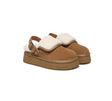 AUSTRALIAN SHEPHERD® UGG Slippers Sheepskin Wool Slingback Platform Tenley