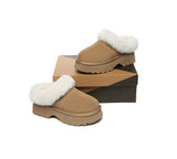 AUSTRALIAN SHEPHERD® UGG Slippers Sheepskin Wool Ankle Chunky Platform Murray