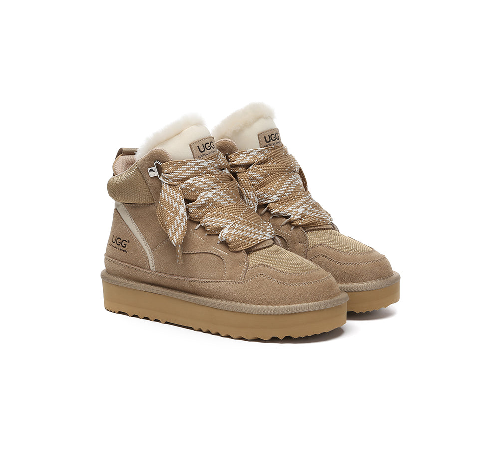 AUSTRALIAN SHEPHERD® UGG Boots Unisex Lace Up Ankle Platform Samir UGG AUSTRALIAN SHEPHERD