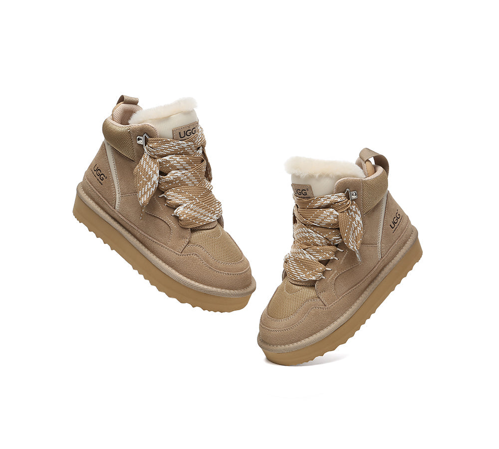 AUSTRALIAN SHEPHERD® UGG Boots Unisex Lace Up Ankle Platform Samir UGG AUSTRALIAN SHEPHERD