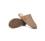 EVERAU® UGG Slippers Men Sheepskin Wool Scuff Bennett - UGG EXPRESS