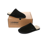 EVERAU® UGG Slippers Men Sheepskin Wool Scuff Bennett - UGG EXPRESS