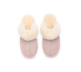 EVERAU® UGG Slippers Sheepskin Wool Suede Scuff Rosa - UGG EXPRESS